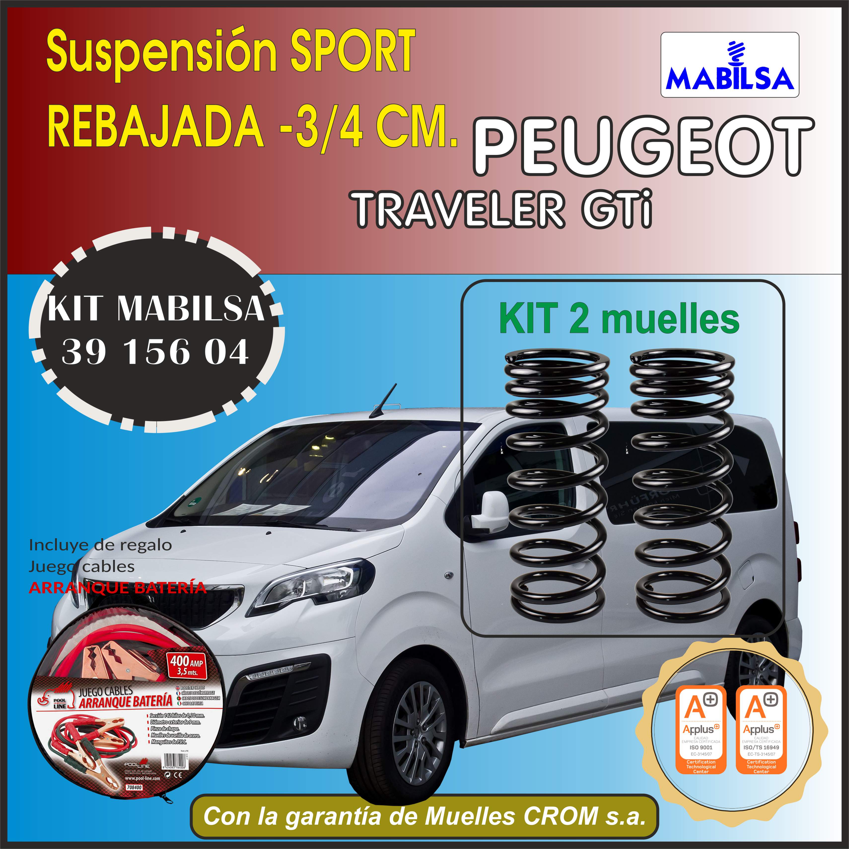 PEUGEOT TRAVELER MUELLES SPORT65